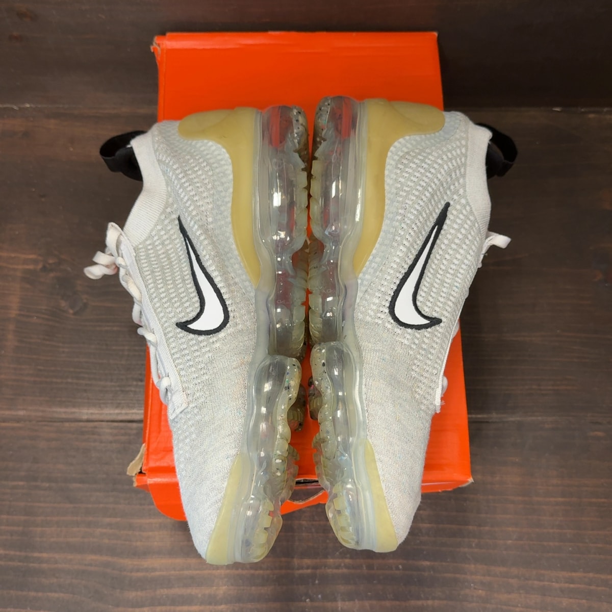 Nike Air VaporMax 2021 FK White Black Metallic Silver - Image 4