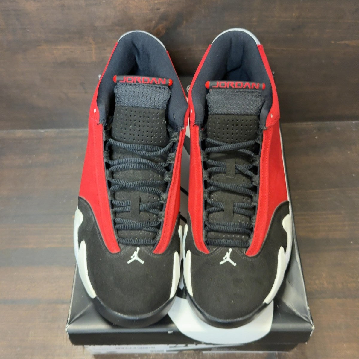 Jordan 14 Retro Gym Red Toro Size 10 (Pre-Owned) - Image 3