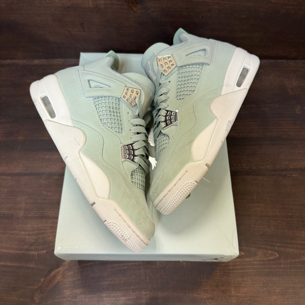 Jordan 4 Retro Seafoam Sail (Women's) - Image 2