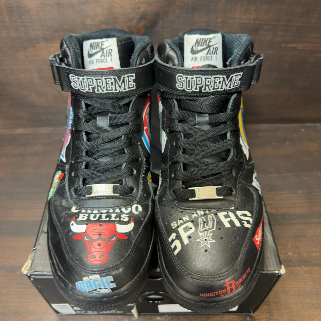 Nike Air Force 1 Mid Supreme NBA Black - Image 3