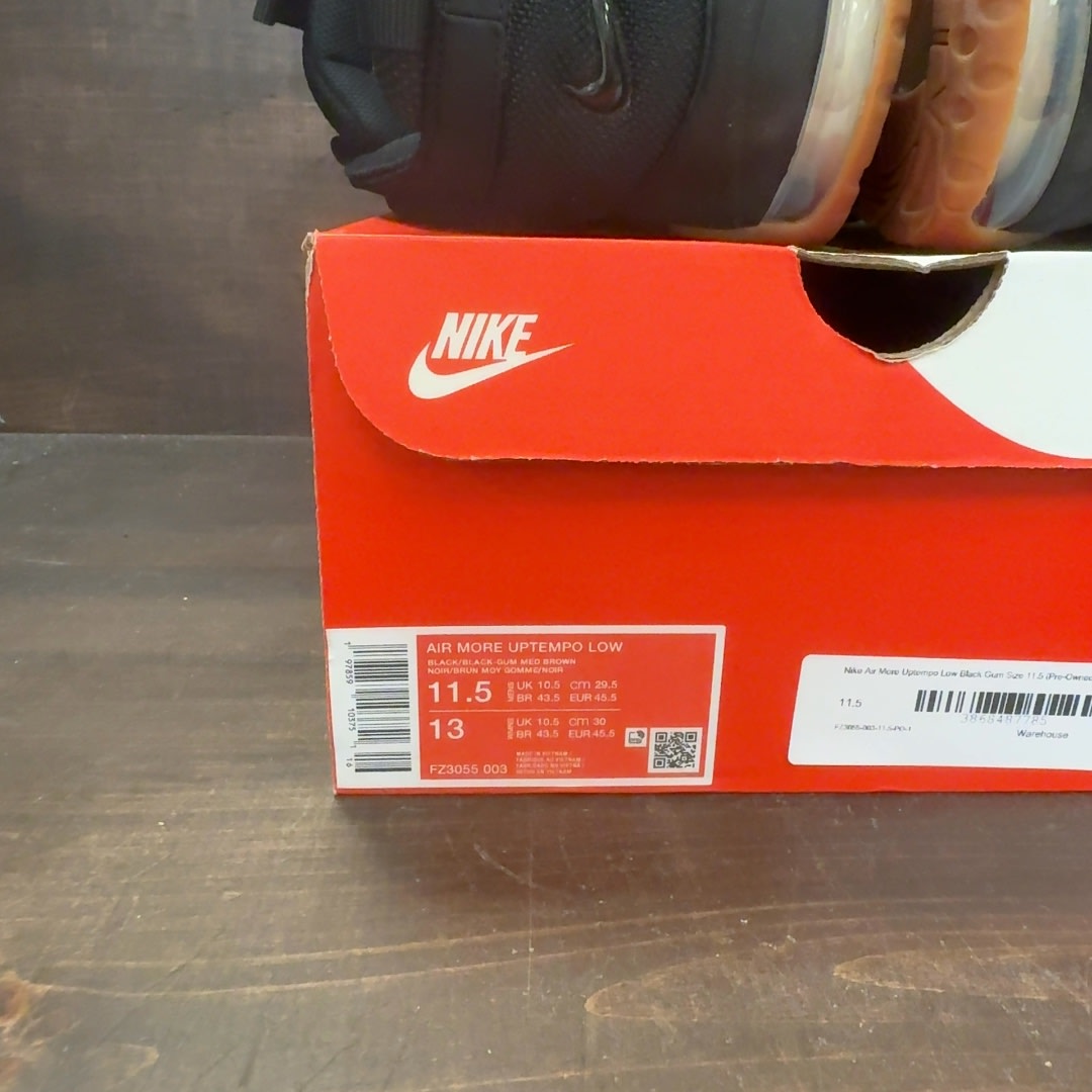 Nike Air More Uptempo Low Black Gum - Image 8