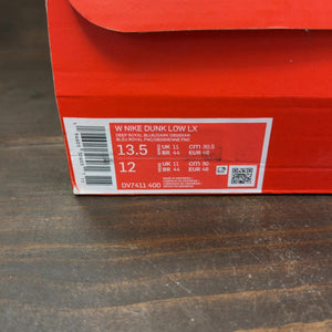 Nike Dunk Low LX Blue Suede (Women's) Size 13.5W - Image 10