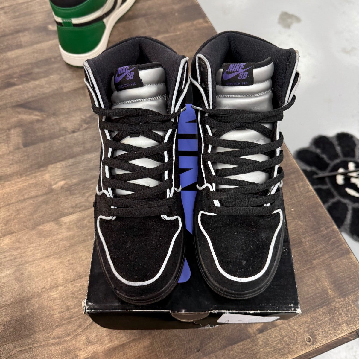 Nike SB Dunk High Black Purple Box - Image 2