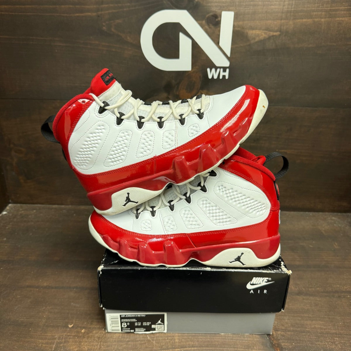 Jordan 9 Retro White Gym Red - Image 1