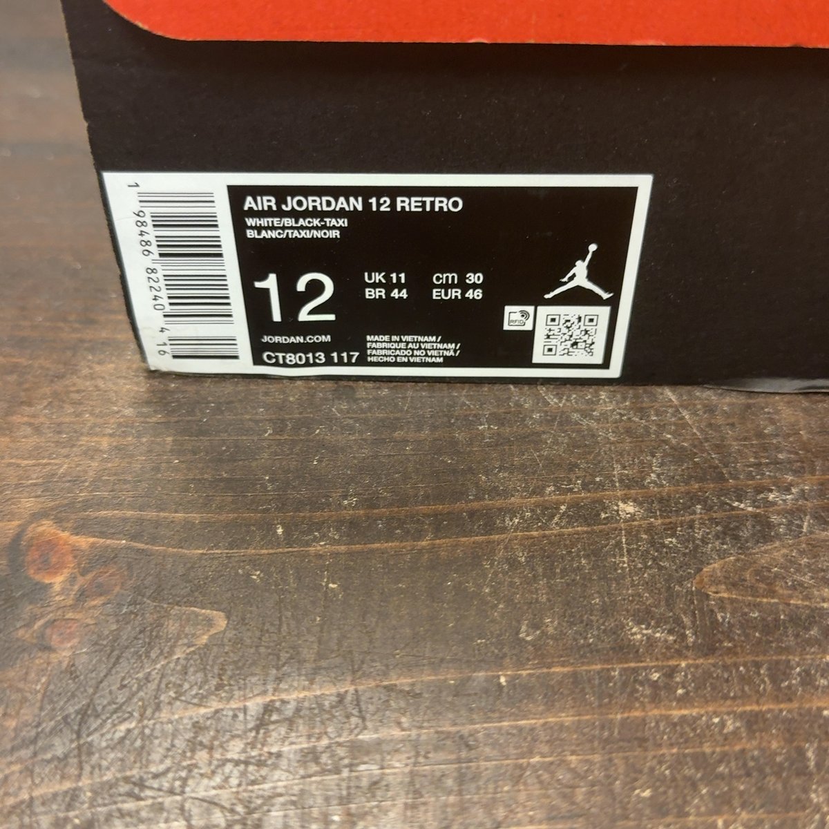Jordan 12 Retro Taxi (2025) Size 12 (Pre-Owned) - aux
