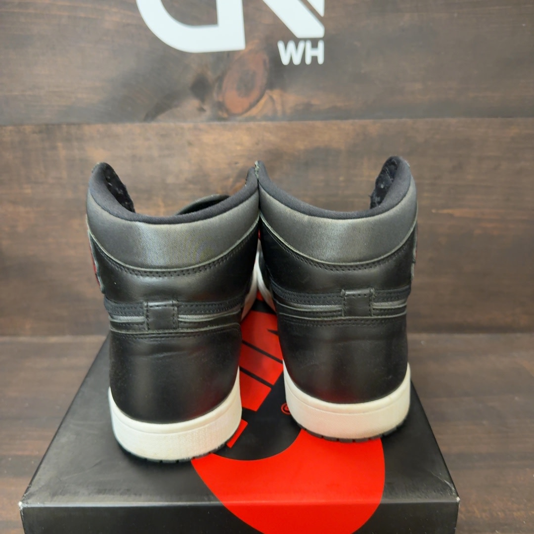 Jordan 1 Retro High Black Satin Gym Red - Image 4