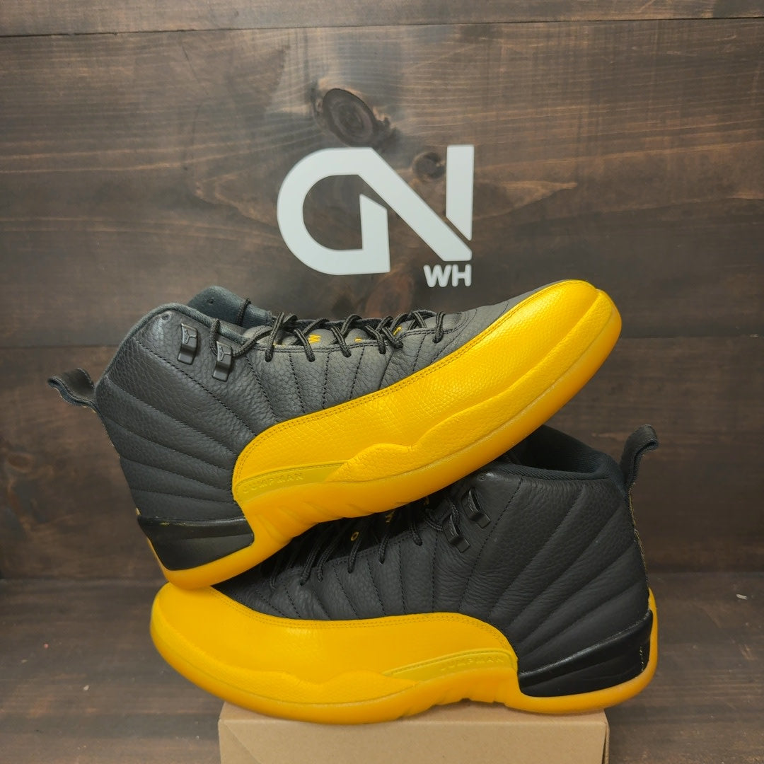 Jordan 12 Retro Black University Gold Size 12 (Pre-Owned) - Image 1