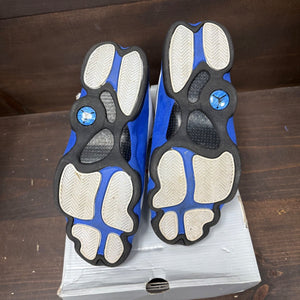 Jordan 13 Retro White Hyper Royal Black Size 12 (Pre-Owned) - box