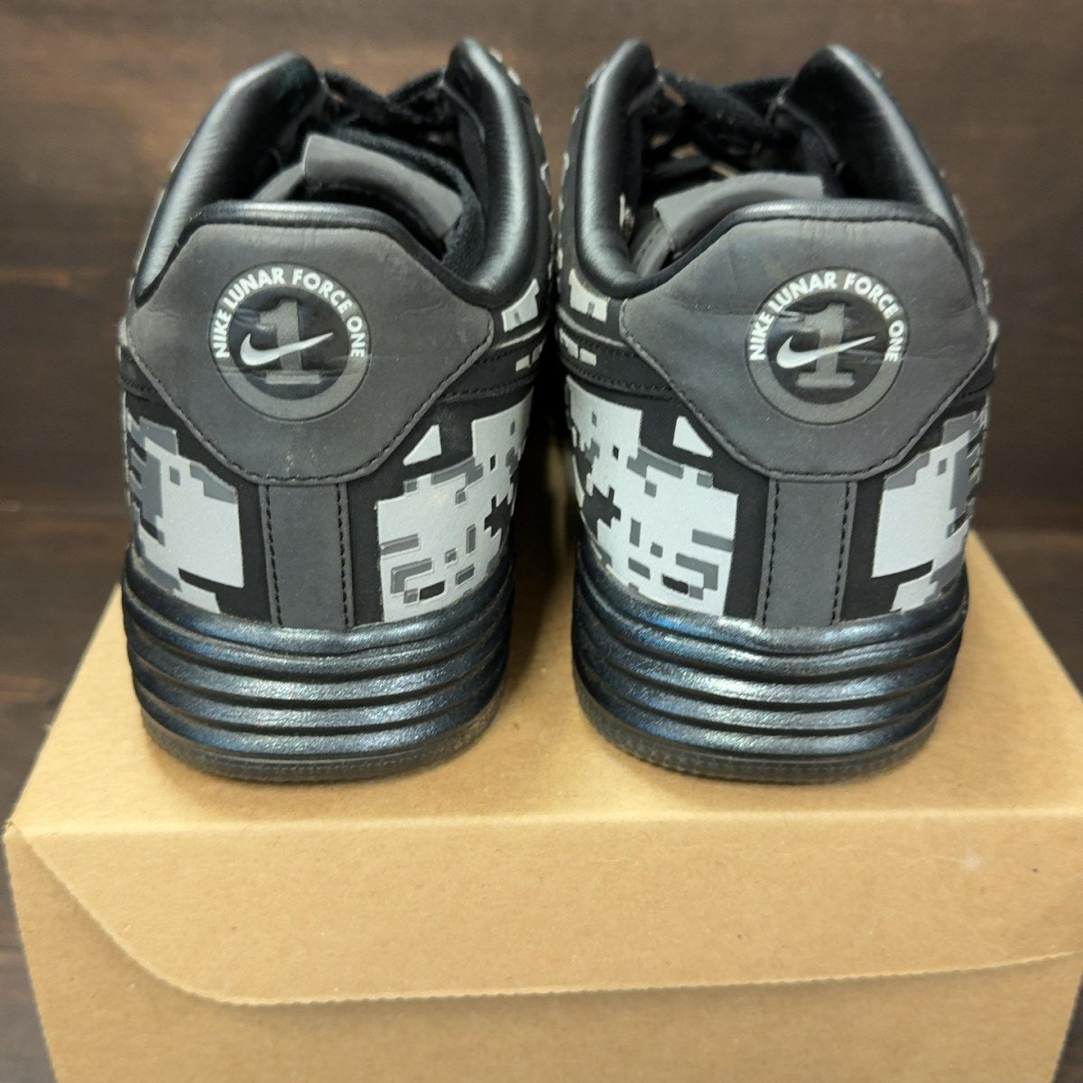 Nike Lunar Force 1 Low Digi Camo Black Size 10.5 (Pre-Owned) - Image 5
