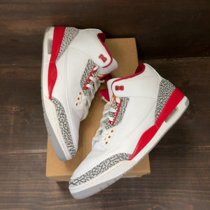 Jordan 3 Retro Cardinal Red Size 13 (Pre-Owned) - Image 2