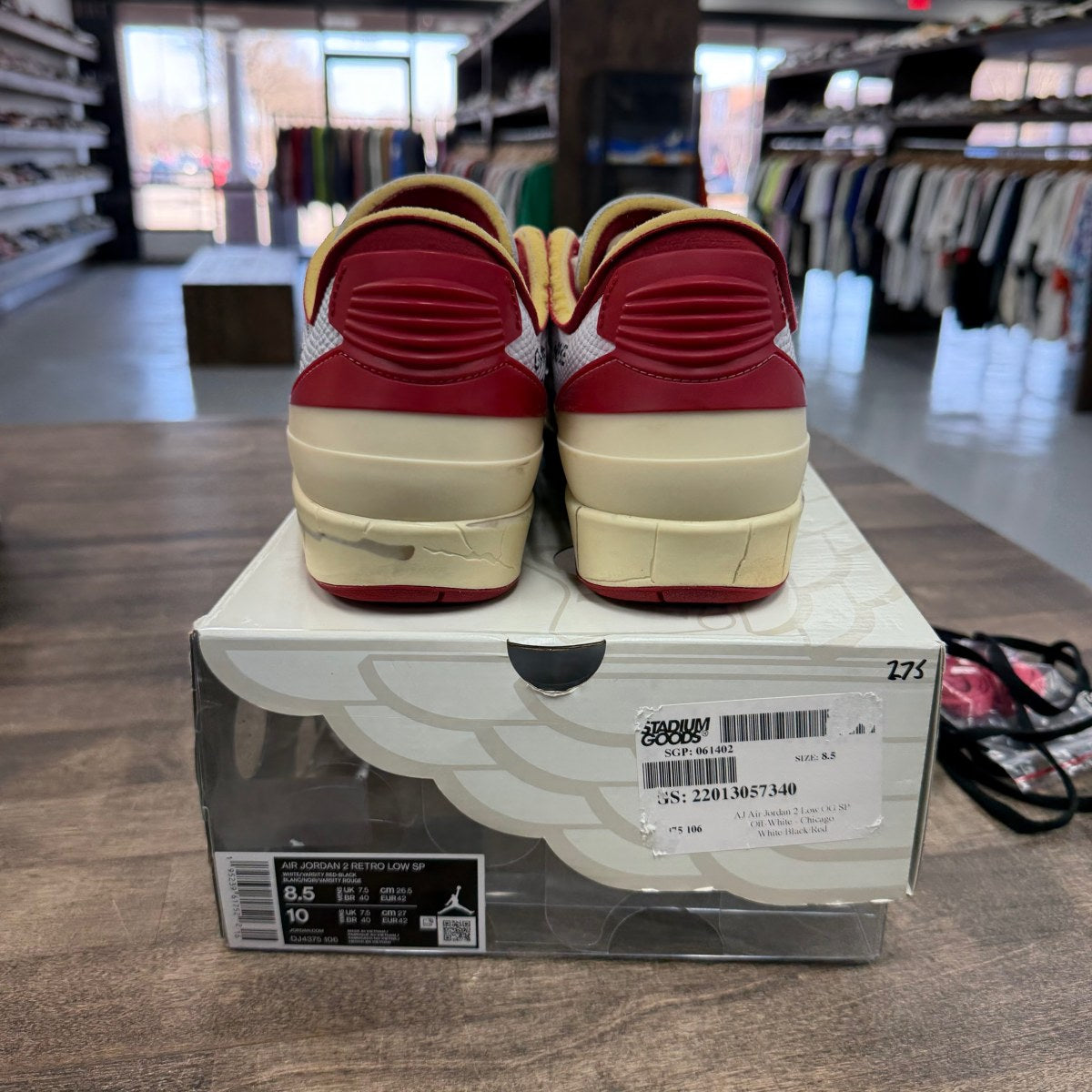 Jordan 2 Retro Low SP Off-White White Red - Image 3