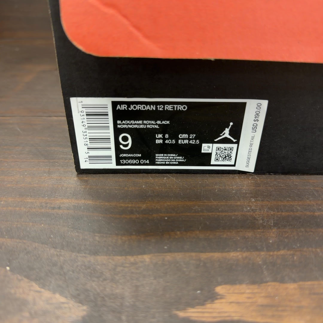 Jordan 12 Retro Black Game Royal - Image 7