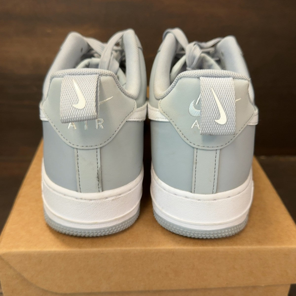 Nike Air Force 1 Low '07 LV8 Carbon Fiber Swoosh Wolf Grey White Size 9.5 (Pre-Owned) - Image 5
