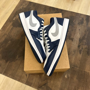 Jordan 1 Low Wolf Grey Midnight Navy Size 12 (Pre-Owned) - Image 1