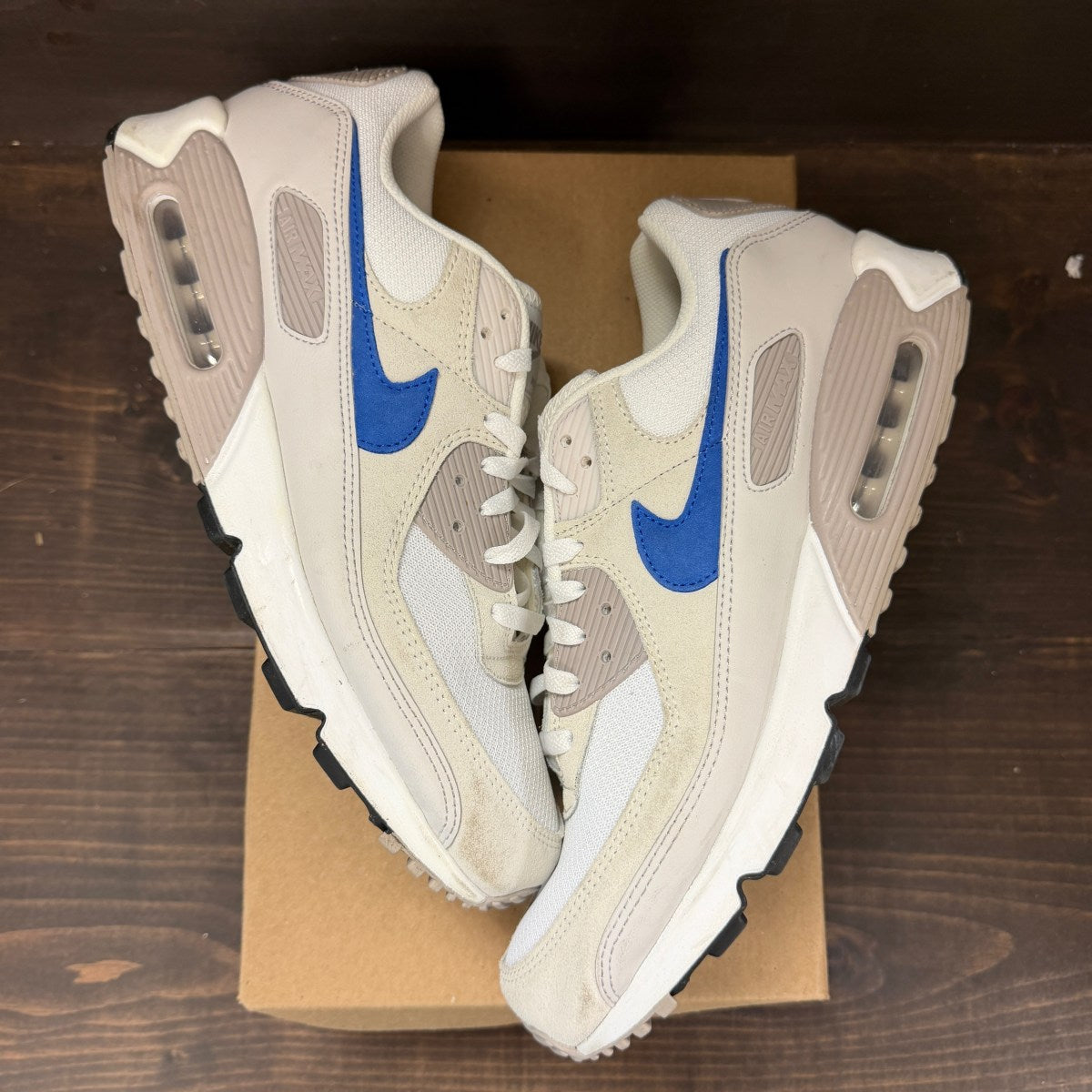 Nike Air Max 90 College Grey Racer Blue Size 12.5 (Pre-Owned) - Image 2