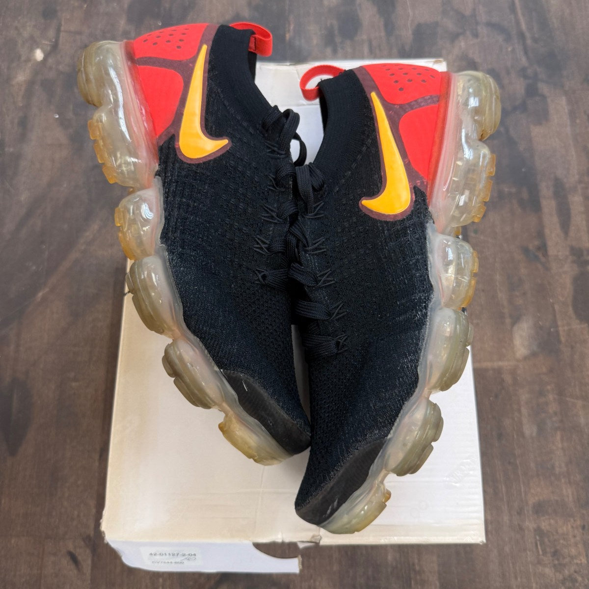 Nike Air VaporMax 2 Black Laser Orange Total Crimson Size 10.5 (Pre-Owned) - Image 1