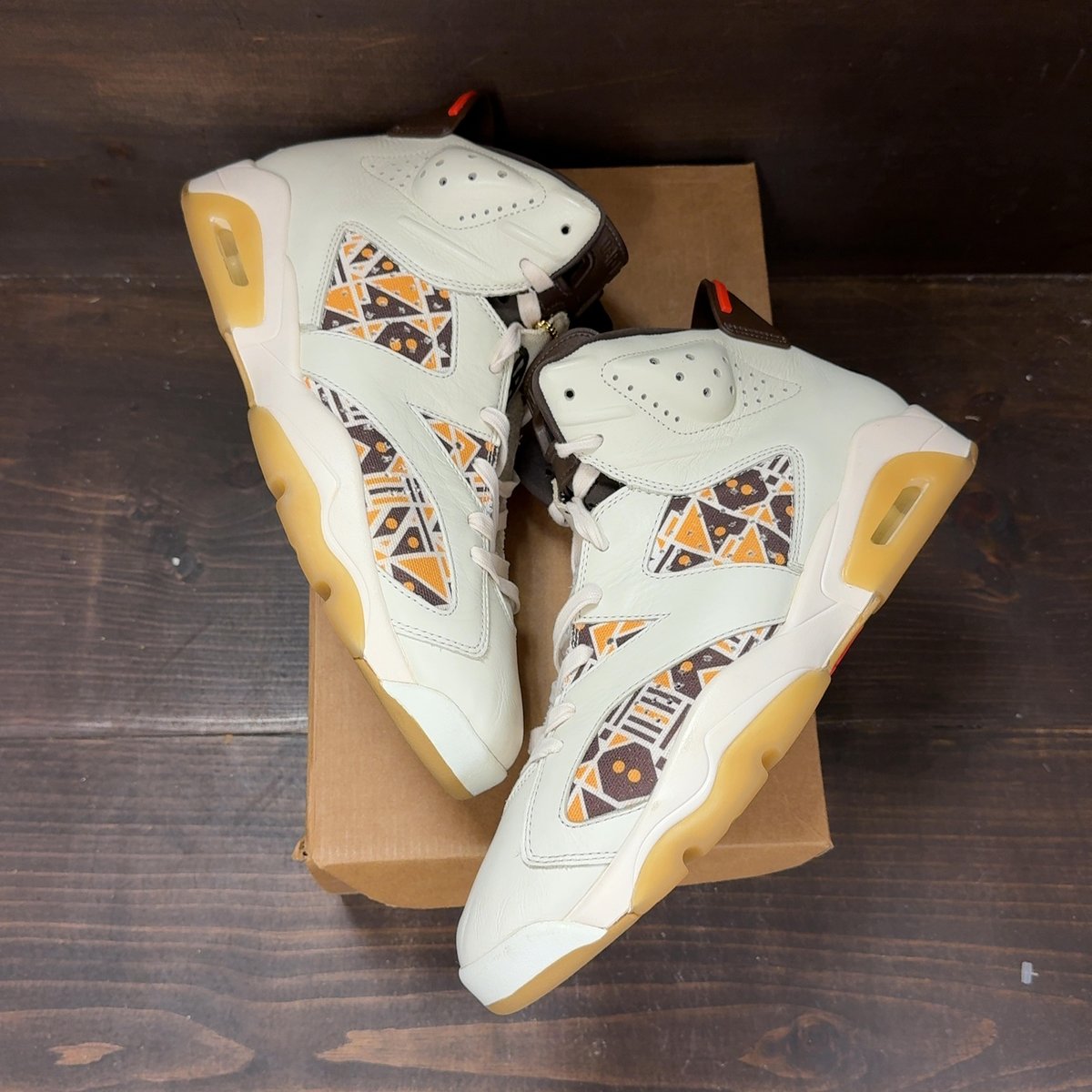 Jordan 6 Retro Quai 54 Sail Brown (2020) Size 12 (Pre-Owned) - back