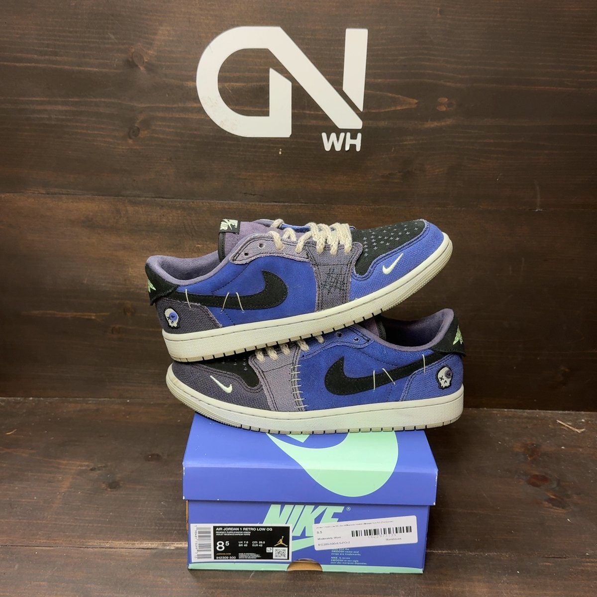 Jordan 1 Retro Low OG Zion Williamson Voodoo Alternate Size 8.5 (Pre-Owned) - front