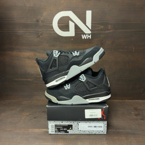 Jordan 4 Retro Black Canvas (GS) Size 5Y (Pre-Owned) - front