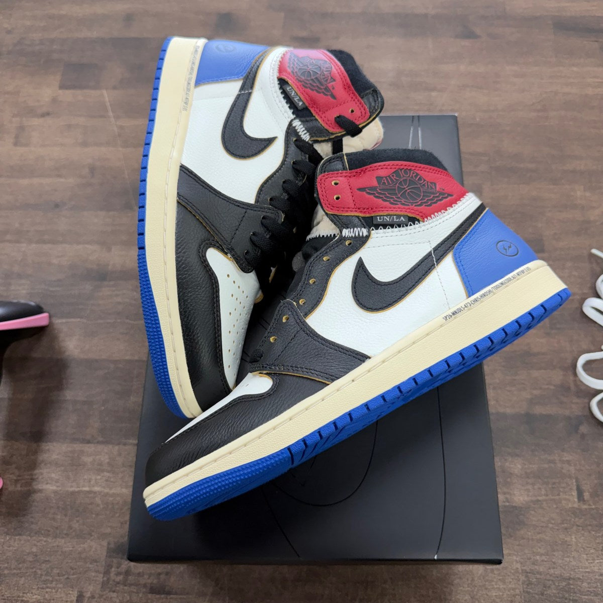 Jordan 1 Retro High OG SP Fragment x Union LA Varsity Red Sport Royal - Image 1