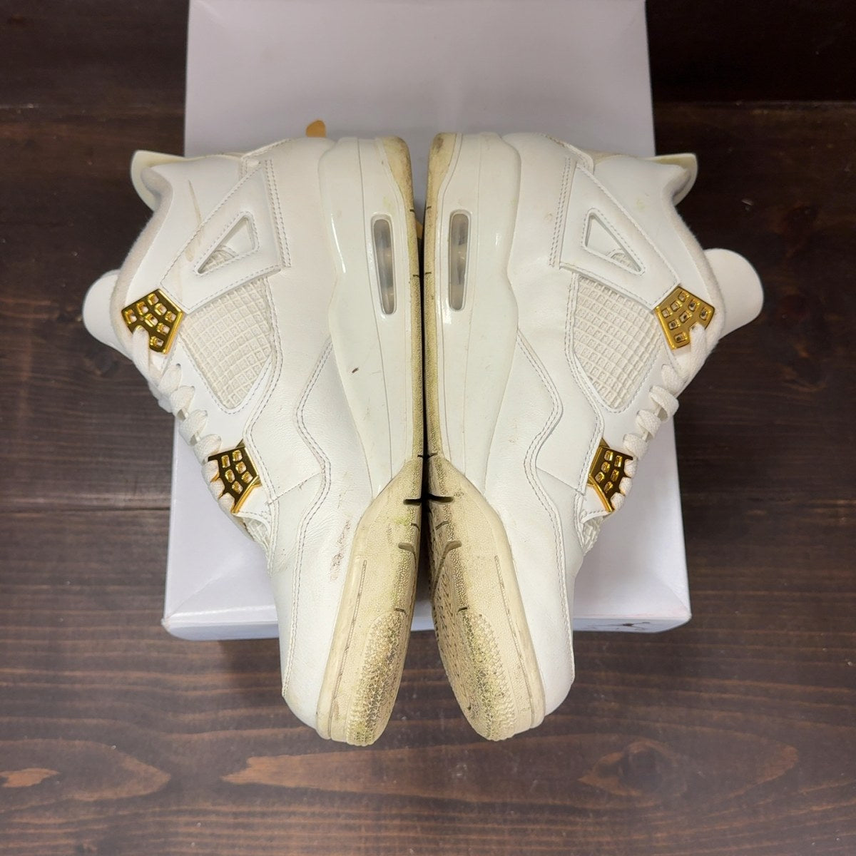 Jordan 4 Retro Metallic Gold (Women's) Size 11.5W (Pre-Owned) - aux