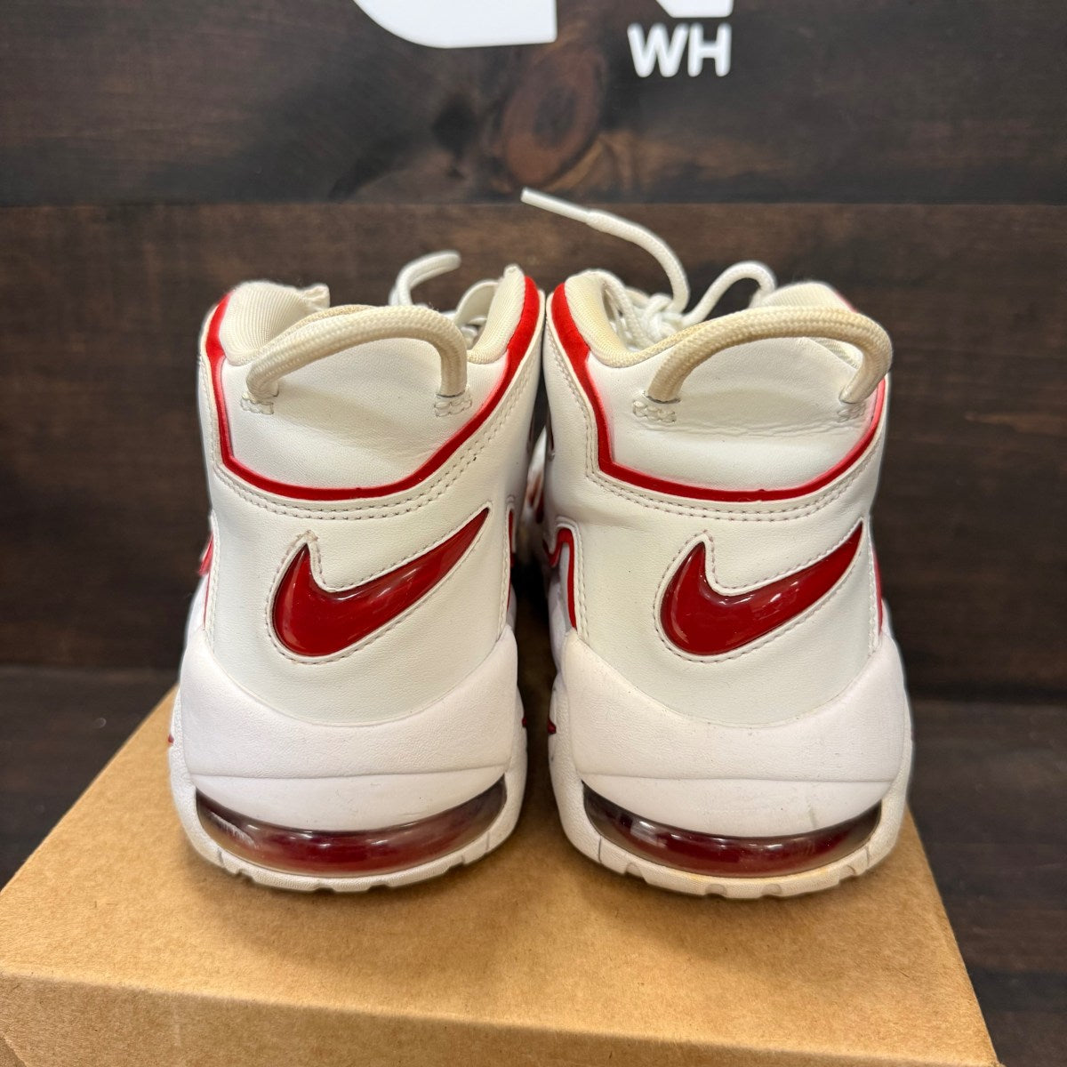 Nike Air More Uptempo White Varsity Red Outline Size 9.5 (Pre-Owned) - Image 4