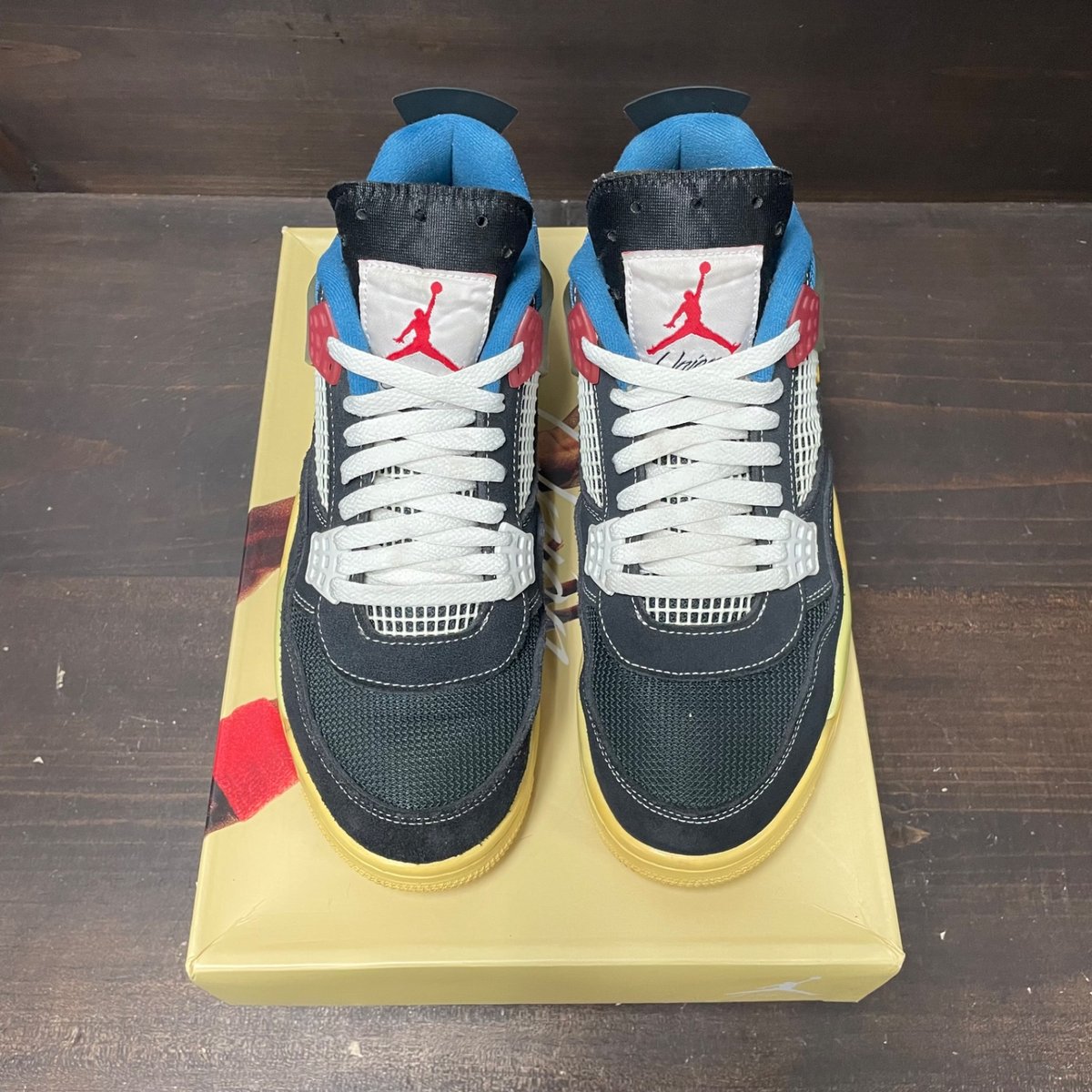Jordan 4 Retro Union Off Noir Size 10 (Pre-Owned) - back