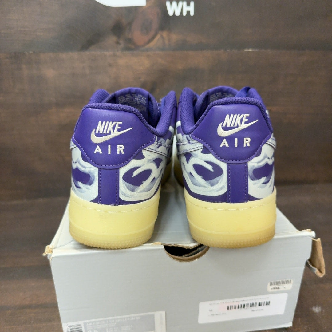 Nike Air Force 1 Low '07 QS Purple Skeleton Halloween (2021) - Image 4