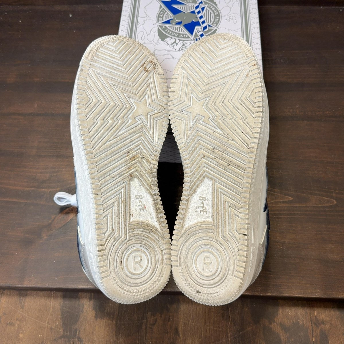 A Bathing Ape Bape Sta Low White Grey - Image 8