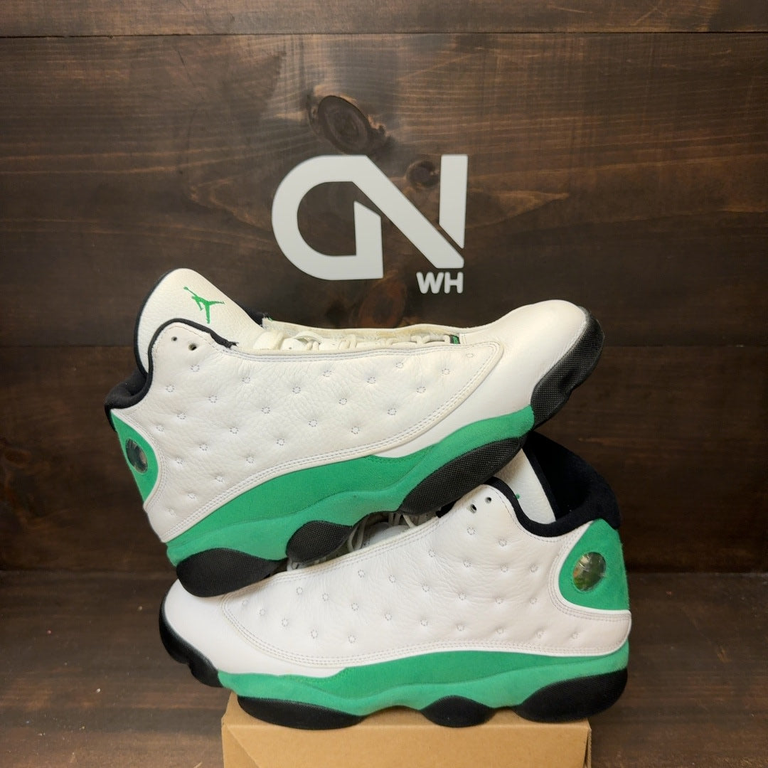 Jordan 13 Retro White Lucky Green Size 12 (Pre-Owned) - Image 1