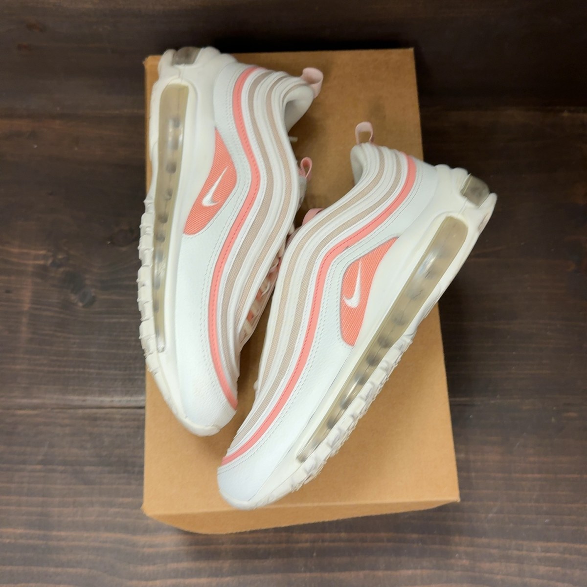 Nike Air Max 97 Summit White Bleached Coral (Women's) Size 7W (Pre-Owned) - Image 2