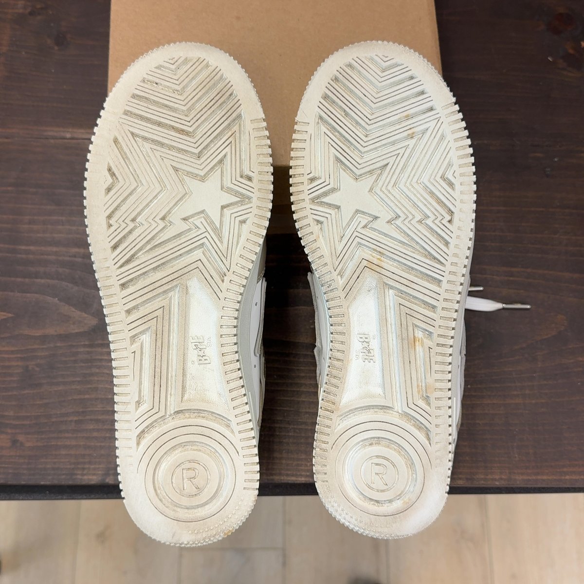 A Bathing Ape Sk8 Sta #4 Beige Size 10 (Pre-Owned) - aux