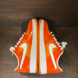 Nike Air Force 1 Low '07 Orange White Patent - Image 6