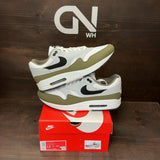 Nike Air Max 1 White Black Medium Olive - Image 1
