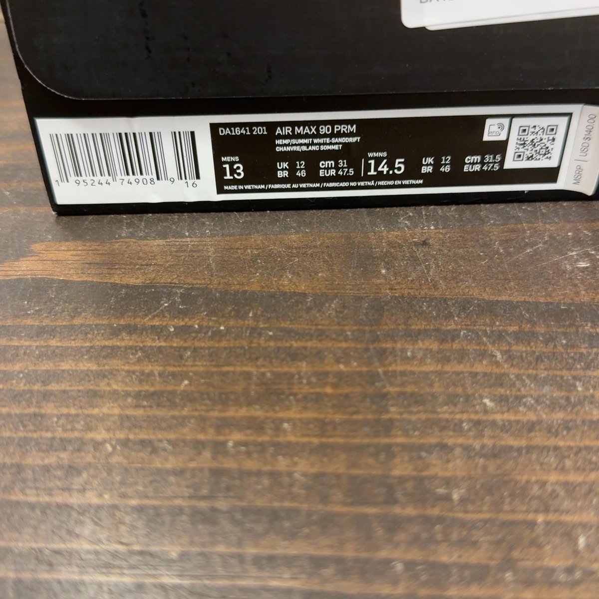 Nike Air Max 90 Premium Sanddrift Size 13 (Pre-Owned) - aux