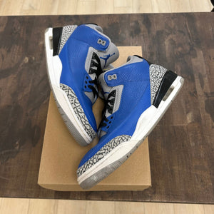 Jordan 3 Retro Varsity Royal Cement Size 11 (Pre-Owned) - Image 1