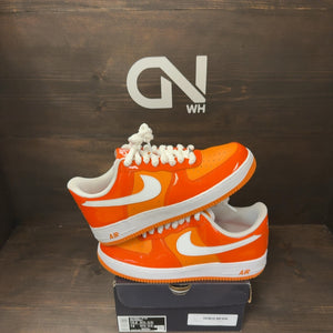 Nike Air Force 1 Low '07 Orange White Patent - Image 1