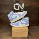 Jordan 1 Mid Purple Aqua Size 10 (Pre-Owned) - Image 1