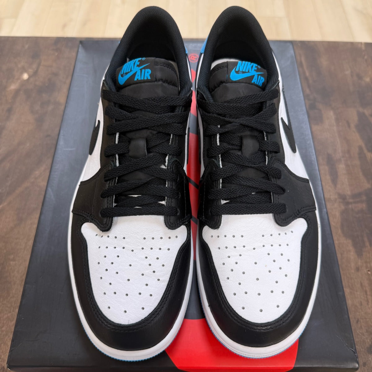 Jordan 1 Retro Low OG Black Dark Powder Blue - Image 2