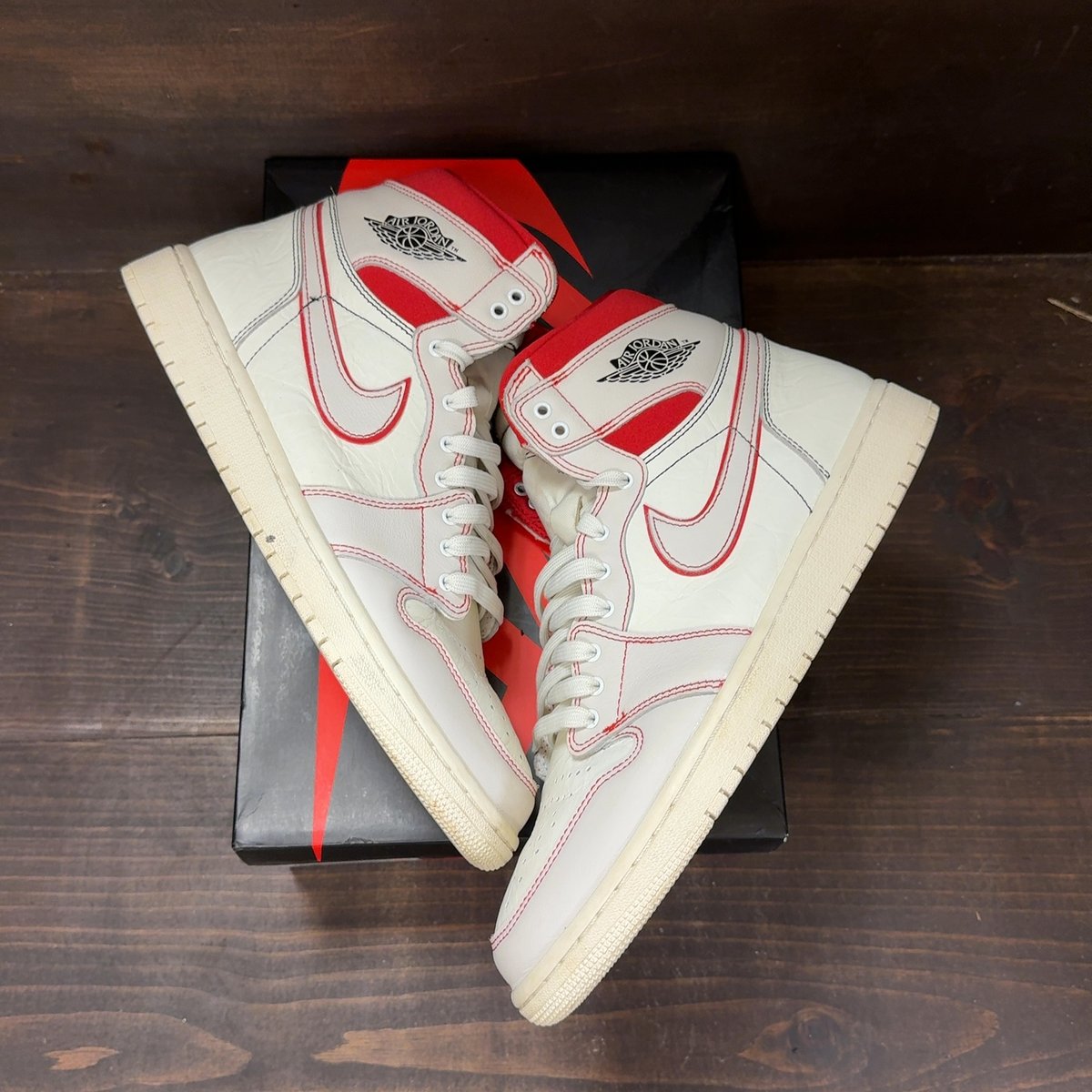 Jordan 1 Retro High Phantom Gym Red Size 12 (Pre-Owned) - back