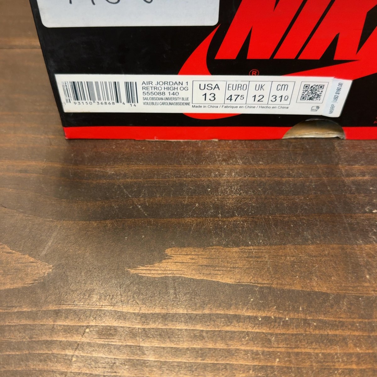 Jordan 1 Retro High Obsidian Size 13 (Pre-Owned) - aux