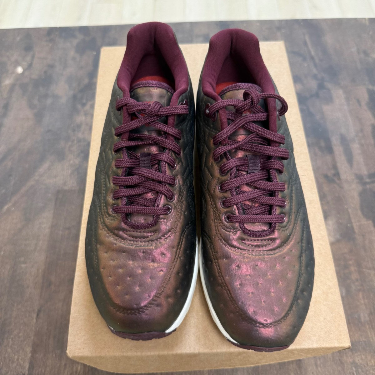 Nike Air Max 1 Ultra Premium Jacquard Metallic Mahogany (Women's) Size 8.5W (Pre-Owned) - Image 2