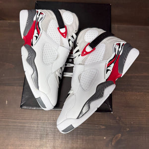 Jordan 8 Retro White True Red (2025) Size 9 (Pre-Owned)