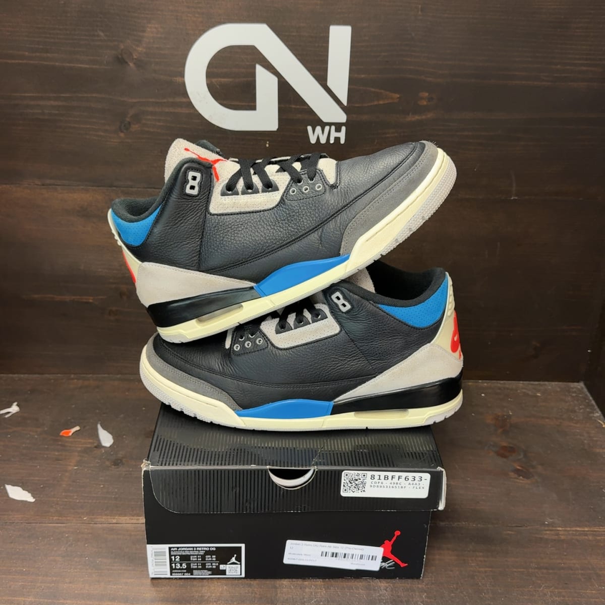 Jordan 3 Retro OG Rare Air Size 12 (Pre-Owned) - front