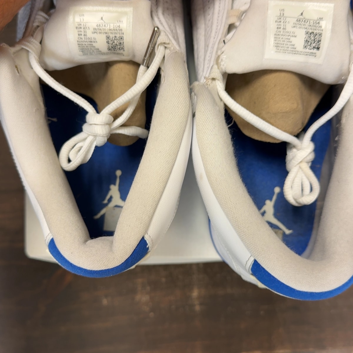 Jordan 14 Retro White Hyper Royal Size 13 (Pre-Owned) - Image 6