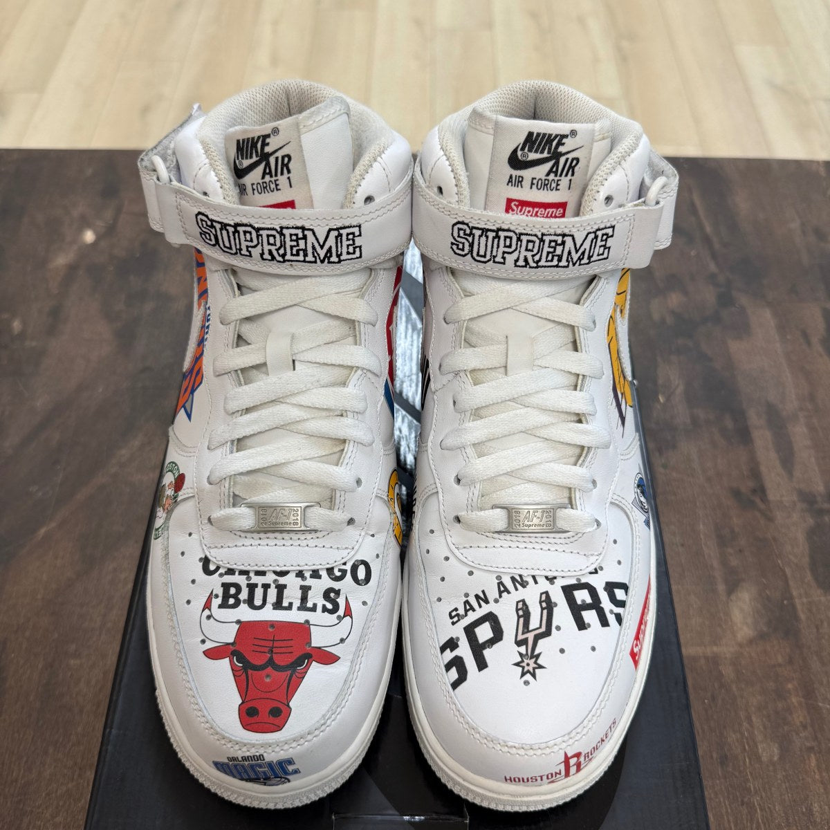 Nike Air Force 1 Mid Supreme NBA White - Image 2