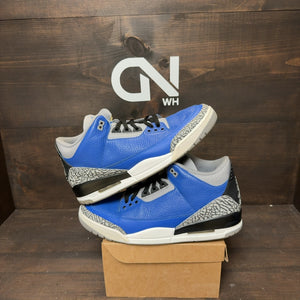 Jordan 3 Retro Varsity Royal Cement Size 13 (Pre-Owned) - Image 1