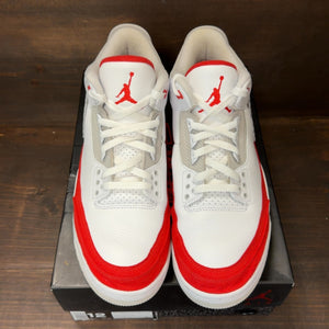Jordan 3 Retro Tinker White University Red Size 12 (Pre-Owned)