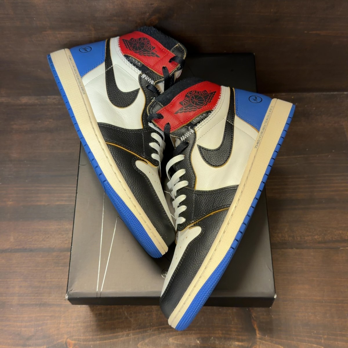 Jordan 1 Retro High OG SP Fragment x Union LA Varsity Red Sport Royal - Image 2