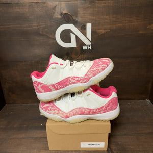 Jordan 11 Retro Low Pink Snakeskin (2019) (Women's) Size 12W (Pre-Owned) - Image 1